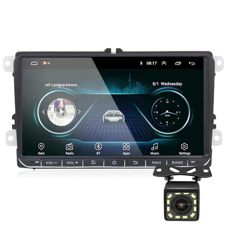9 &quotAndroid 8 0 автомобильное радио gps навигация для VW Skoda Octavia golf 5 6 touran passat B6 jetta polo tiguan