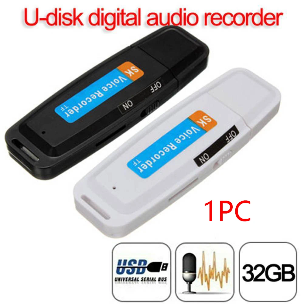Профессиональный портативный WAV мини перезаряжаемый цифровой USB пластиковый флэш-накопитель u-диск ручка аудио Поддержка TF карта диктофон