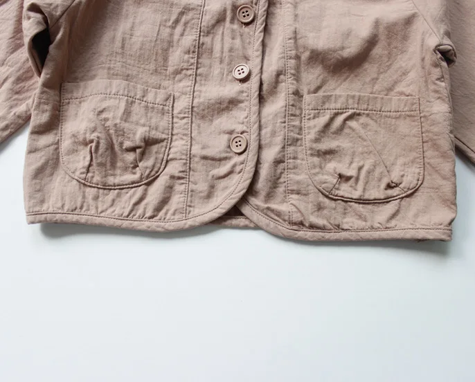 Куртка хлопковая льняная унисекс однотонная на осень |