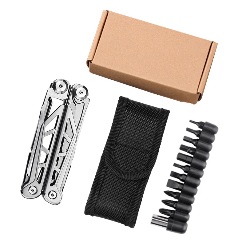 

New Camping Hardness HRC78K Multitool Plier Cable Wire Cutter Multifunctional Multi Tools Outdoor Camping Folding Knife Pliers