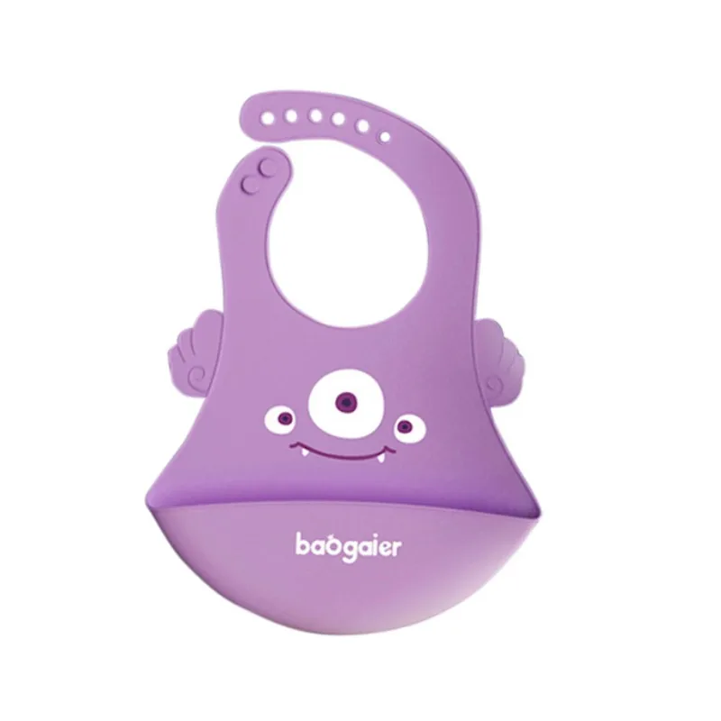 Babero de beb&eacute; impermeable, alimentaci&oacute;n de silicona, toalla de Saliva para beb&eacute; reci&eacute;n nacido, babero de beb&eacute; de dibujos animados ajustable-0