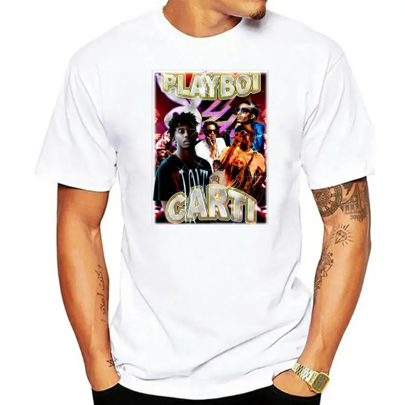 

Популярная мужская футболка Playboi Carti, Повседневная дышащая хлопковая футболка для мужчин