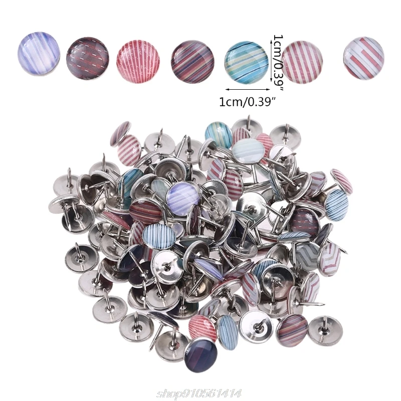 

120pcs 10mm Pushpins Colorful Thumbtack for Photos Bulletin Board Wall Maps Office Decorative J08 21 Dropshipping