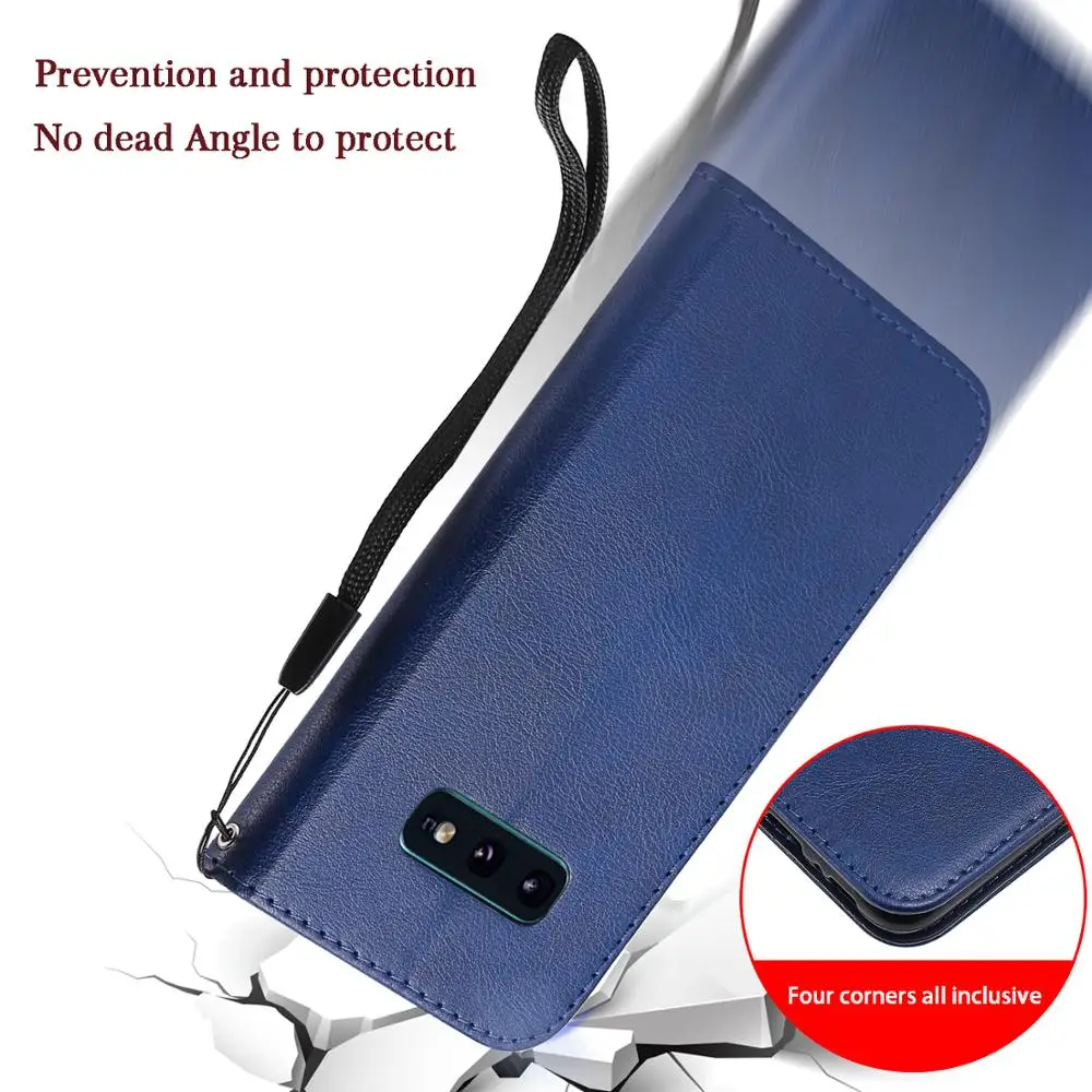 Кожаный чехол-бумажник с откидной крышкой для Samsung Galaxy Note 10 Plus 5G 9 8 4 3 S10 7 6 Edge A80 90 M10