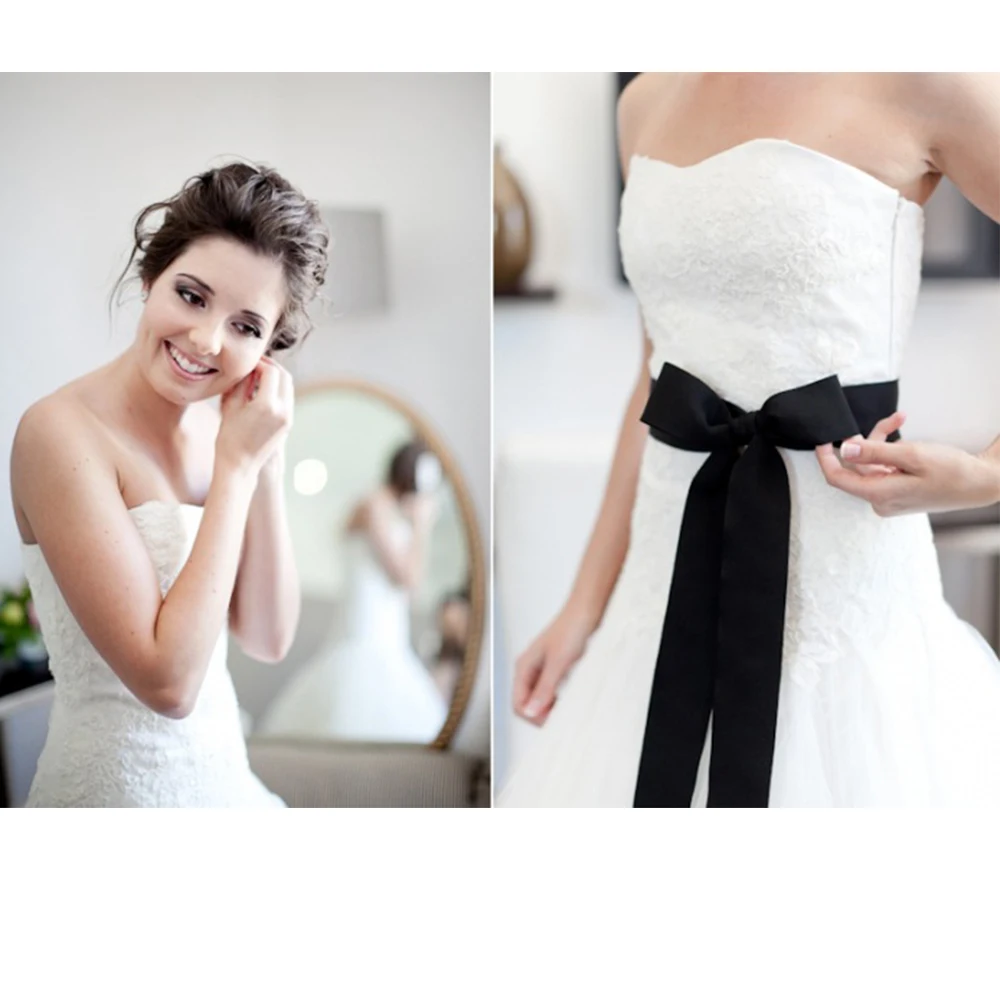 Женский атласный пояс для свадебных платьев подружки невесты 270 см * 4