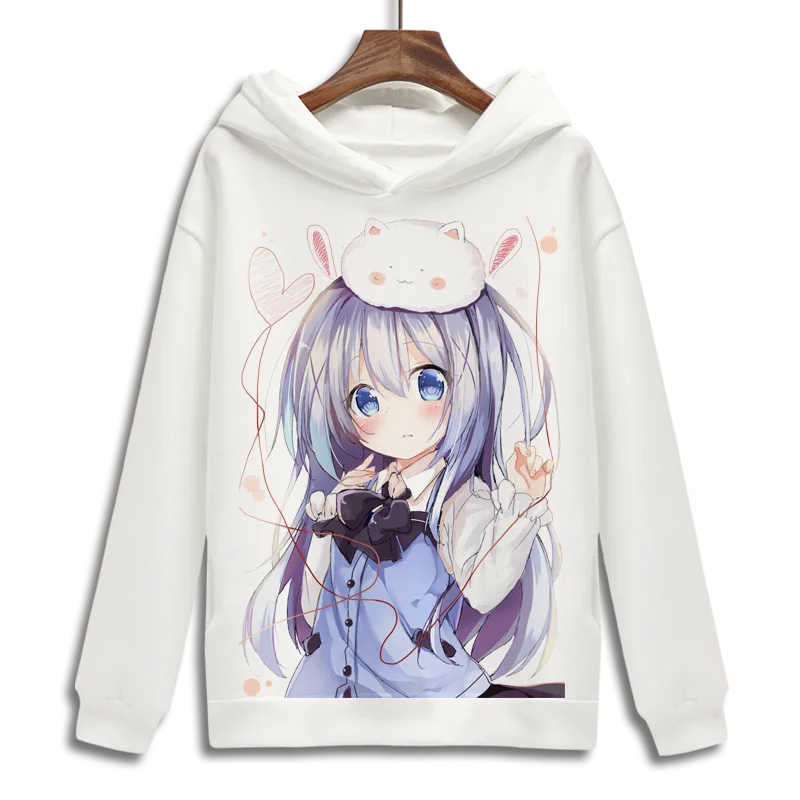 Это на заказ с изображением кролика Бесплатная доставка? Худи для косплея Hoto Kokoa