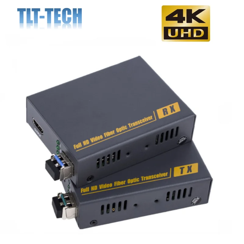 KVM-конвертер 4K HDMI USB, приемник-передатчик, дальность 20 км, одномодовый LC RS232