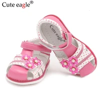 cute eagle summer girls sandals pu leather toddler kids shoes closed toe baby girl shoes orthopedic sandals size 21 26 new 2020