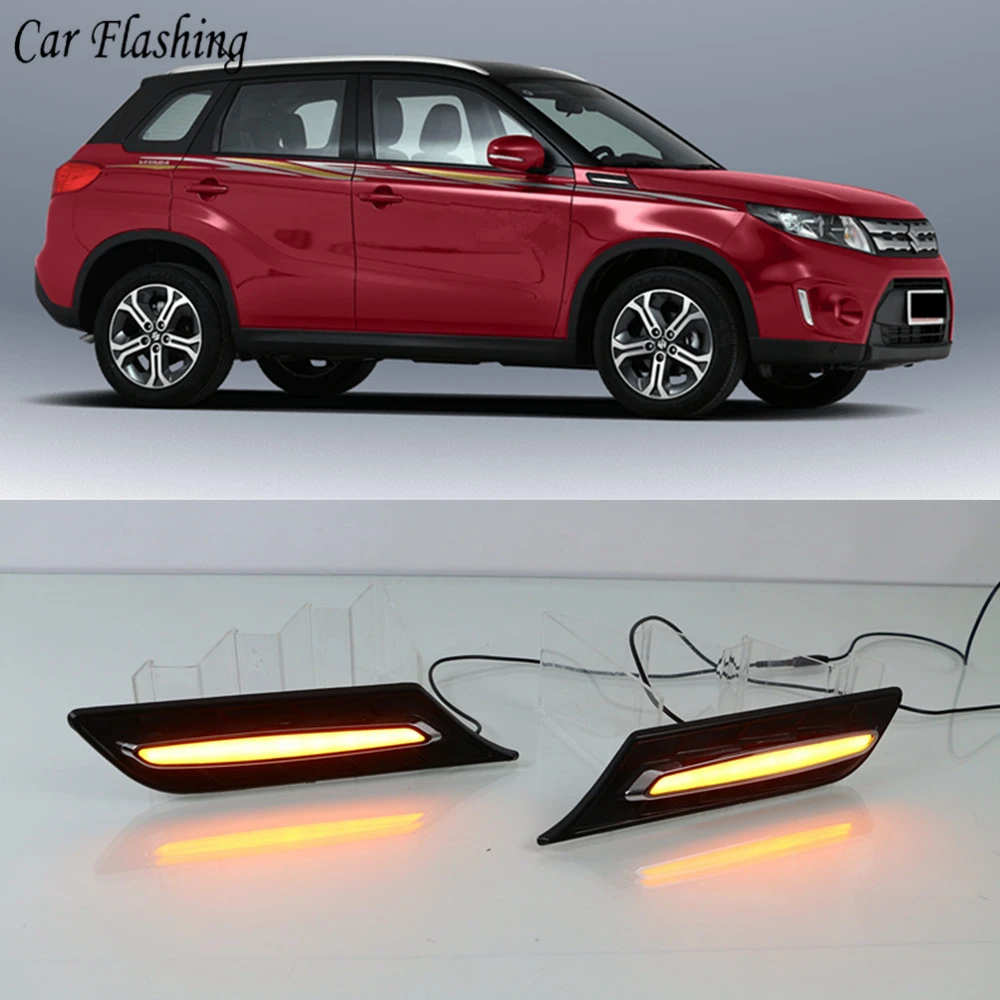 2 шт. автомобиля Fender светильник для Suzuki Vitara 2015 2018 2019 2020 Светодиодный дневной с