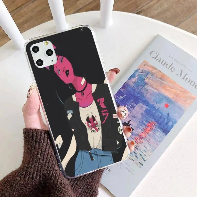 Motirunner Cool Girl Portrait черный чехол для телефона Корпус IphoneX XS 11 11Pro 5 5s SE 6 6s Plus 7 8 2020 -