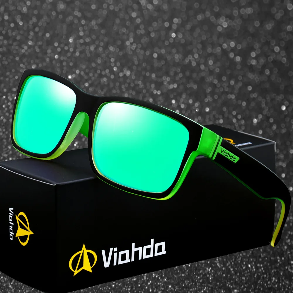 

Viahda, новинка, модные, унисекс, квадратные, Винтажные Солнцезащитные очки, для вождения, зеркала, покрытие, очки, черная оправа, очки, мужские, ...