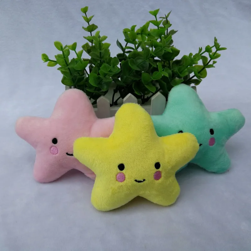 Плюшевые игрушки для питомца, грызутся, пищат, для маленьких и больших собак, улыбка, звезда, милые заполненные щенки, звук прижимания.