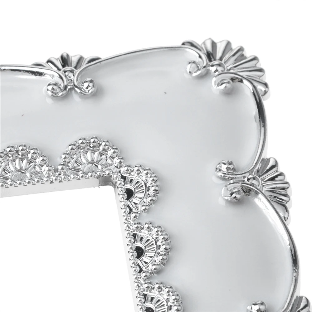 

Single Light Switch Plate Cover Surround Socket Finger Panel Covers For Home Decor Silver + White Plastic 8.8*8.8cm