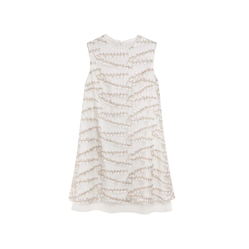 

Pastel Vacation A-line Korean Dress Women Trendy Elegant Embroidery Flower Summer Lovely Net Yarn Mini Dress Ukraine Vestidos