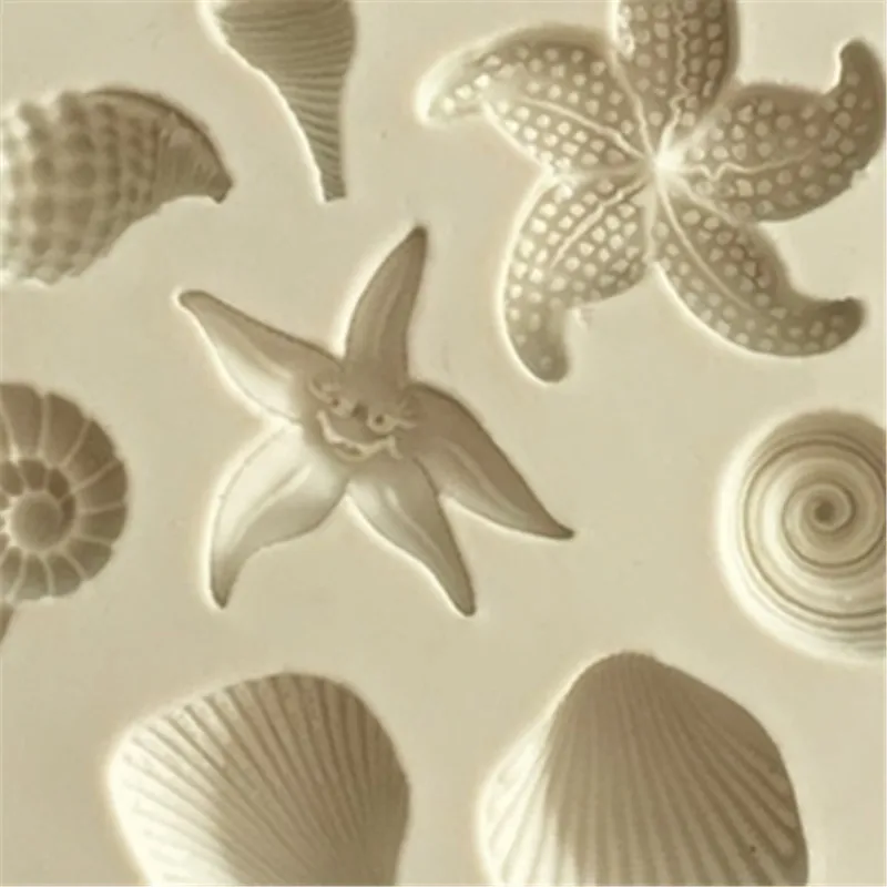 Силиконовые формы сделай сам для украшения торта морских существ раковины