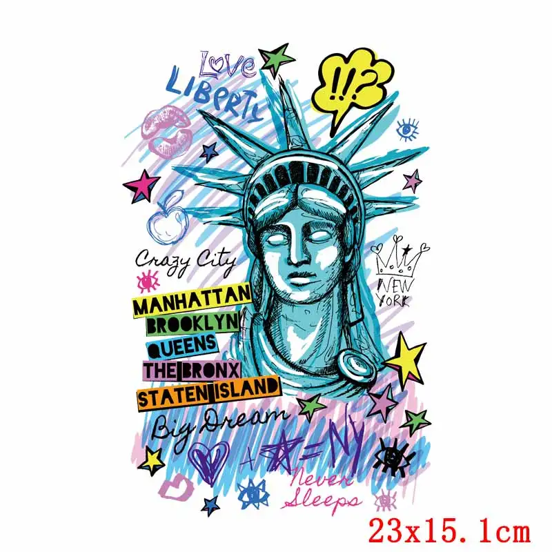 DIY наклейки с двойным лицом для одежды Железный на печатном Ангелах и демонах