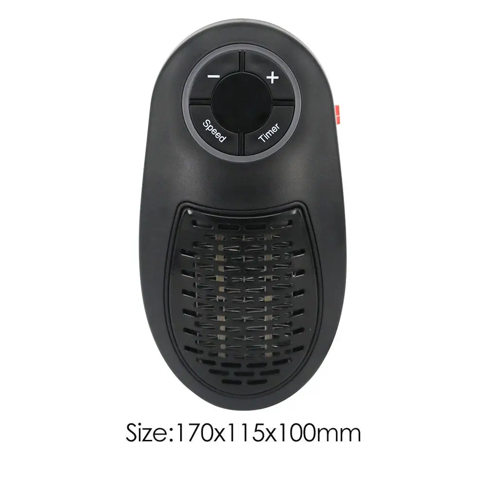 

Mini Electric Heater with Colorful Lamp Desktop Household Adjustable Remote Control Timing Machine Bedroom Appliances