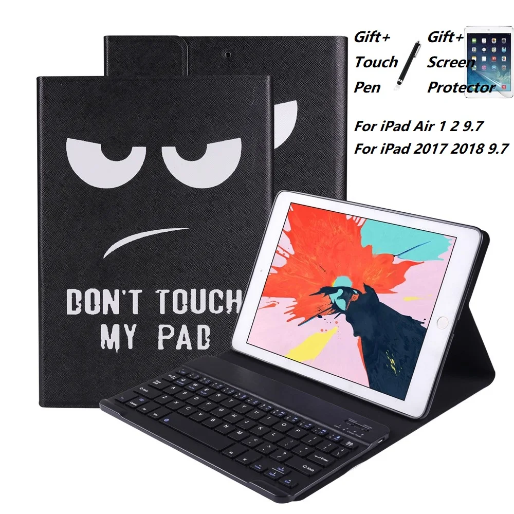 Кожаный чехол с Bluetooth-клавиатурой для iPad Air 1 2 2017 2018 9 7 | Компьютеры и офис