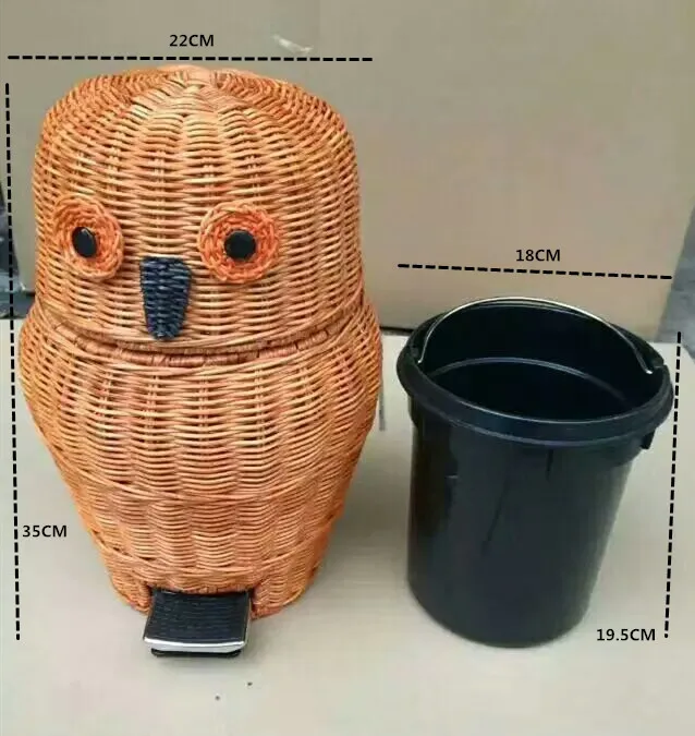Корзина для мусора ручной работы Кухонное мусорное ведро гостиной контейнер с
