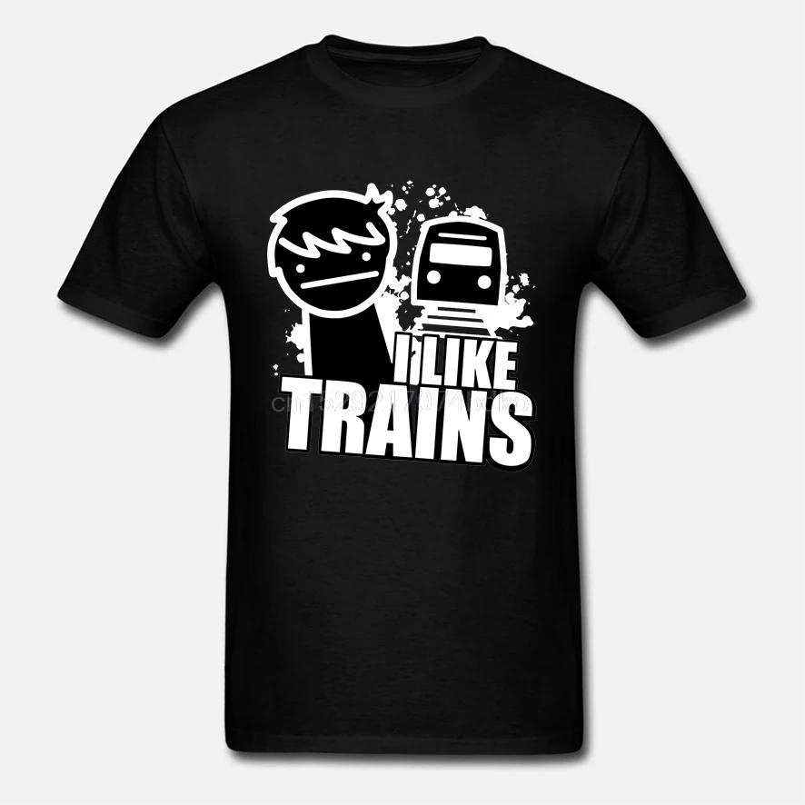 Новая мужская футболка модные уникальные футболки с надписью I Like Trains Memes