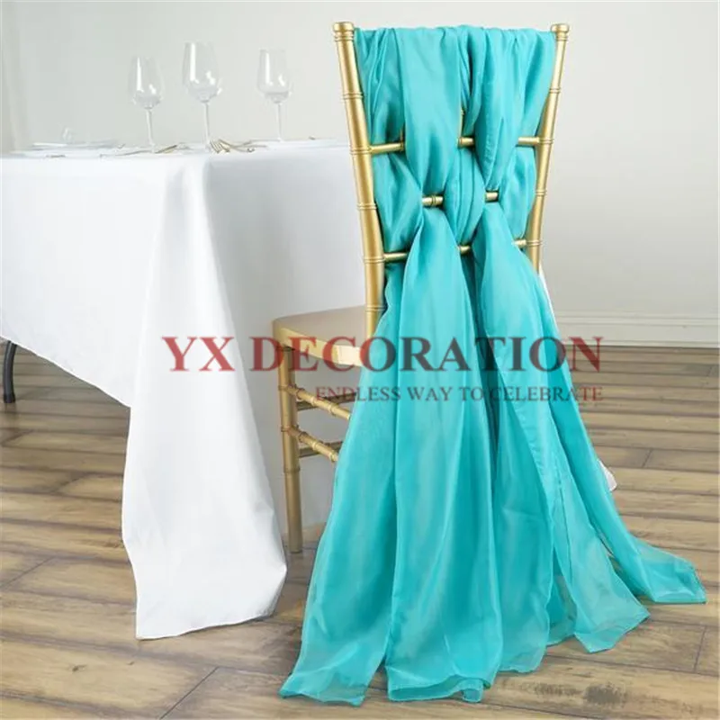 100% Chiffon Chiavari Chair Sash Tie Bow Cap Hood Cover For Banquet Wedding Event Decoration | Дом и сад