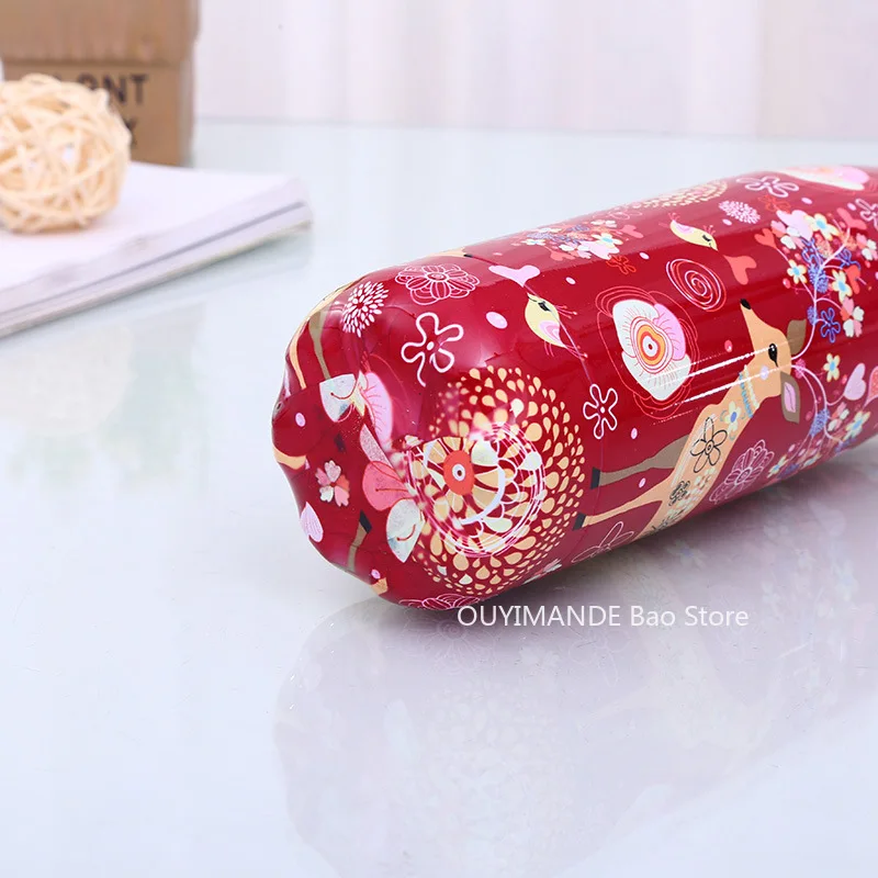 

500ml Double-wall Insulated Vacuum Flask Stainless Steel Sika Deer Print Cola Thermos Sport Water Bottles Portable Thermoses