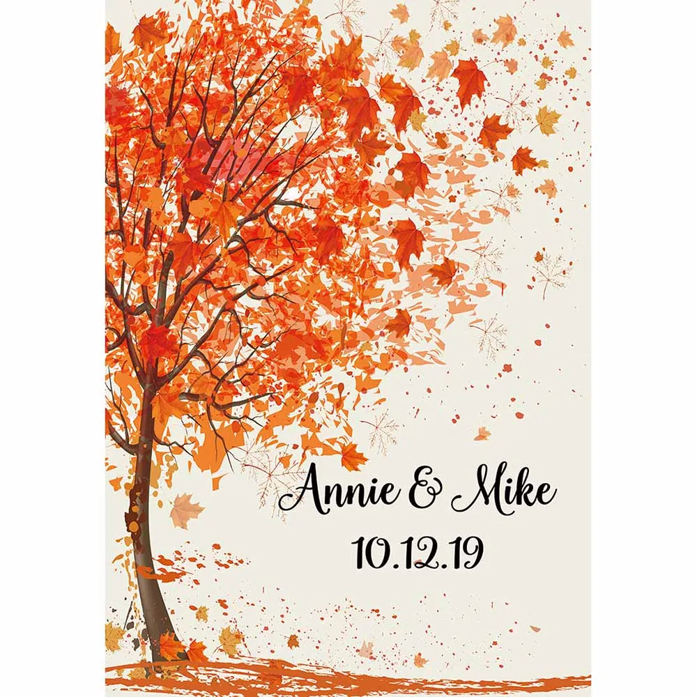 Фон для фотосъемки Allenjoy свадебный фон на заказ осень кленовый лист романтический