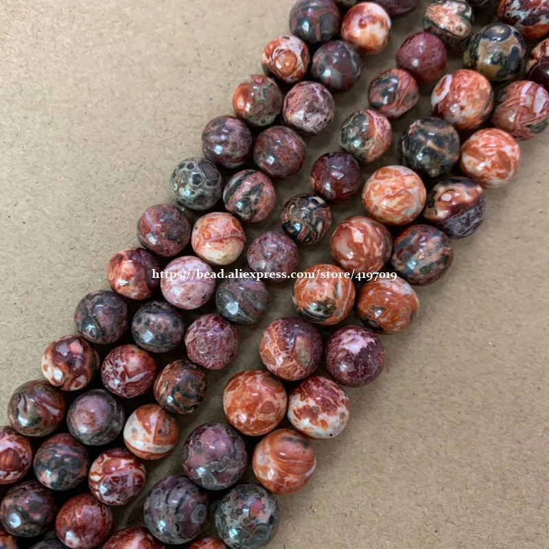 Бесплатная доставка бусины из натурального камня Leopardskin яшмы вокруг 15 дюймов