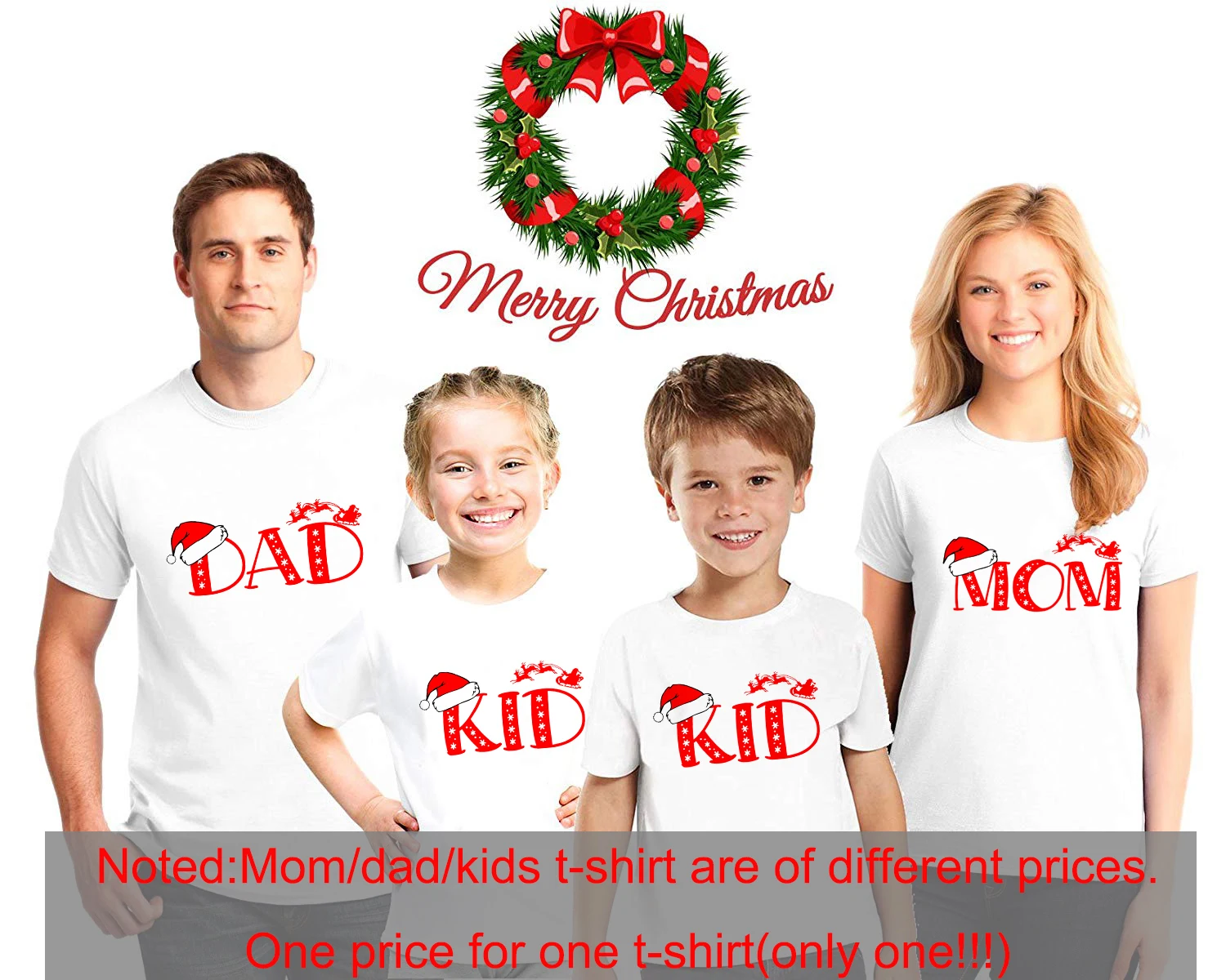 Camisetas a juego de Navidad para Familia, padre, madre, hija, hijo, ropa familiar, 1 ud.-1