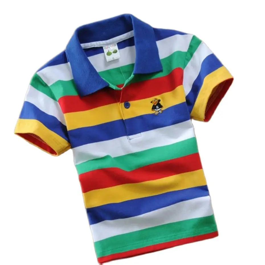 Летняя Милая футболка с короткими рукавами для маленьких мальчиков детские топы