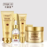4 pcs snail face skin care set day essence eye cream anti aging repair whitening nursing facial set