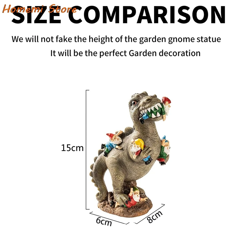 

Resin Dinosaur Statue Garden Statue Funny Figurine Art Sculpture For Patio Lawn Home Garden Decoration