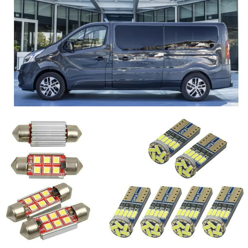 Внутренние светодиодные автомобильные фары для Renault trafic 3 box fg bus jg 2014 аксессуары