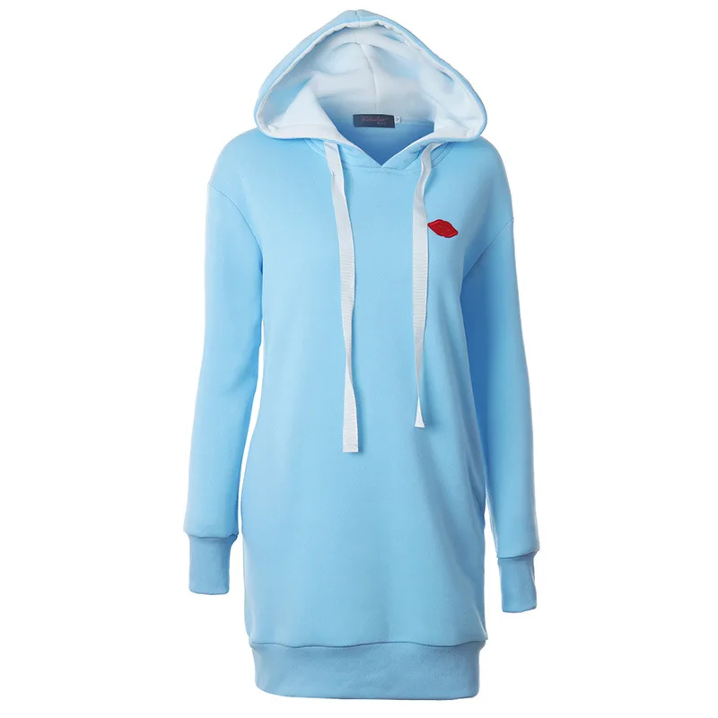 

Women Winter Hoodies Sweatshirt Pop Warm Mouth Long Sleeves Fall Lady Clothing Casual Pullover Solid Colour Hoodies Coat