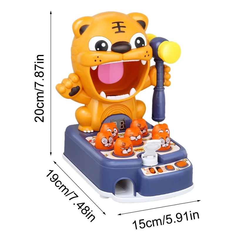 

Tiger Hammering Hamster Interactive Learning Pounding Kids Children Puzzle Toy
