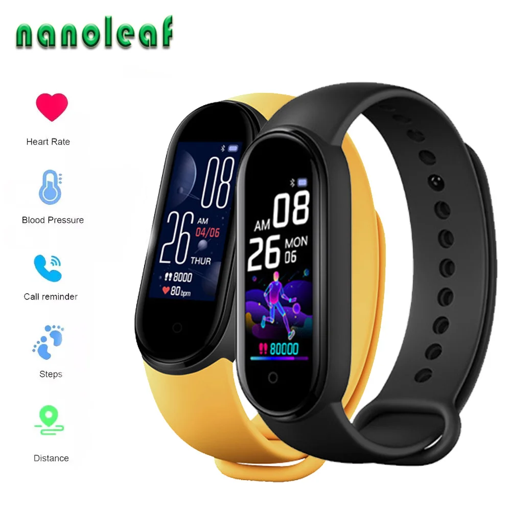 Смарт часы M5 с цветным экраном фитнес трекером и монитором кровяного