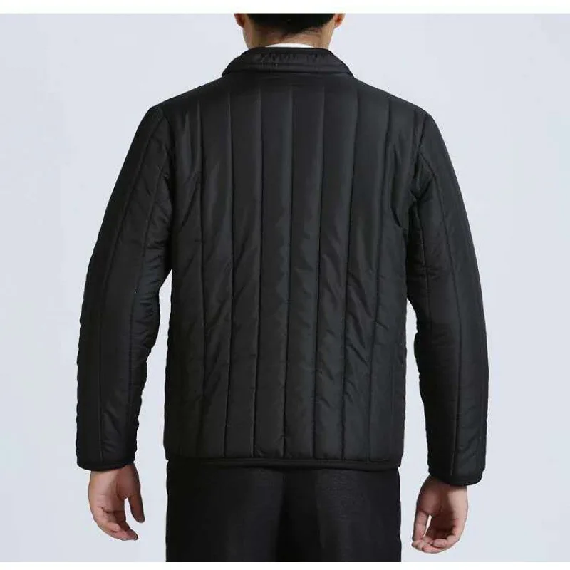 Winter New  Middle-Aged Elderly Cotton-Padded Jacket Stand-Up Collar Plus Velvet Thick Padded Jacket