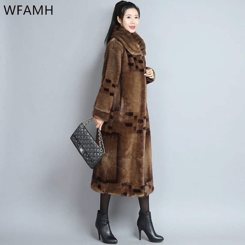 Plus Size Mink Fur Jacket Women Winter Luxury Coat Fashion New Thicken Fur Coats Loose Female Warm High-end Fur Jackets Parka