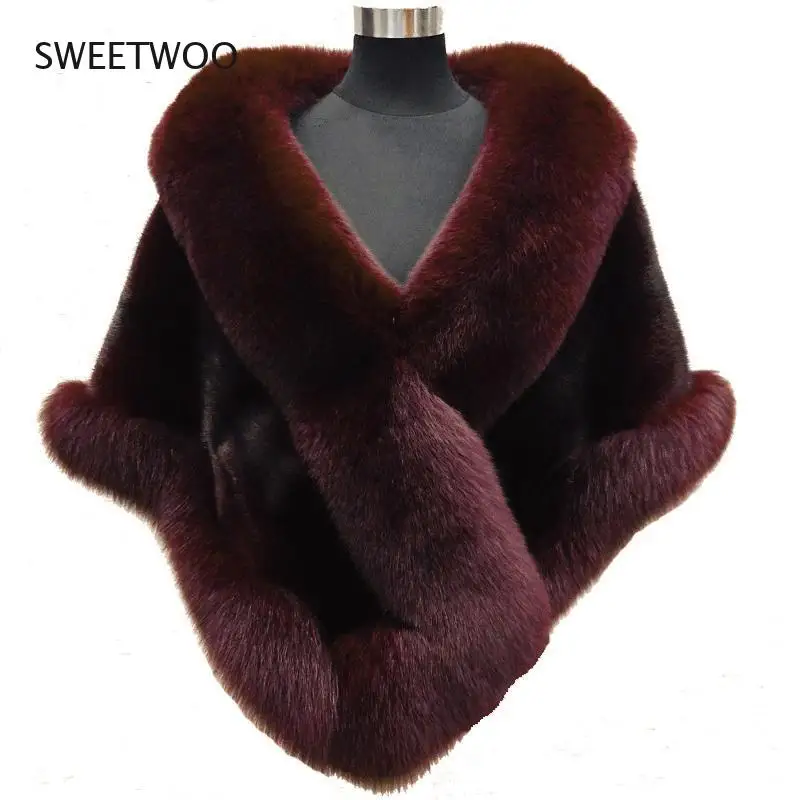 Jacket Women Faux Fur Coat Women's Shawl Faux Fur Coat Winter Veste Femme