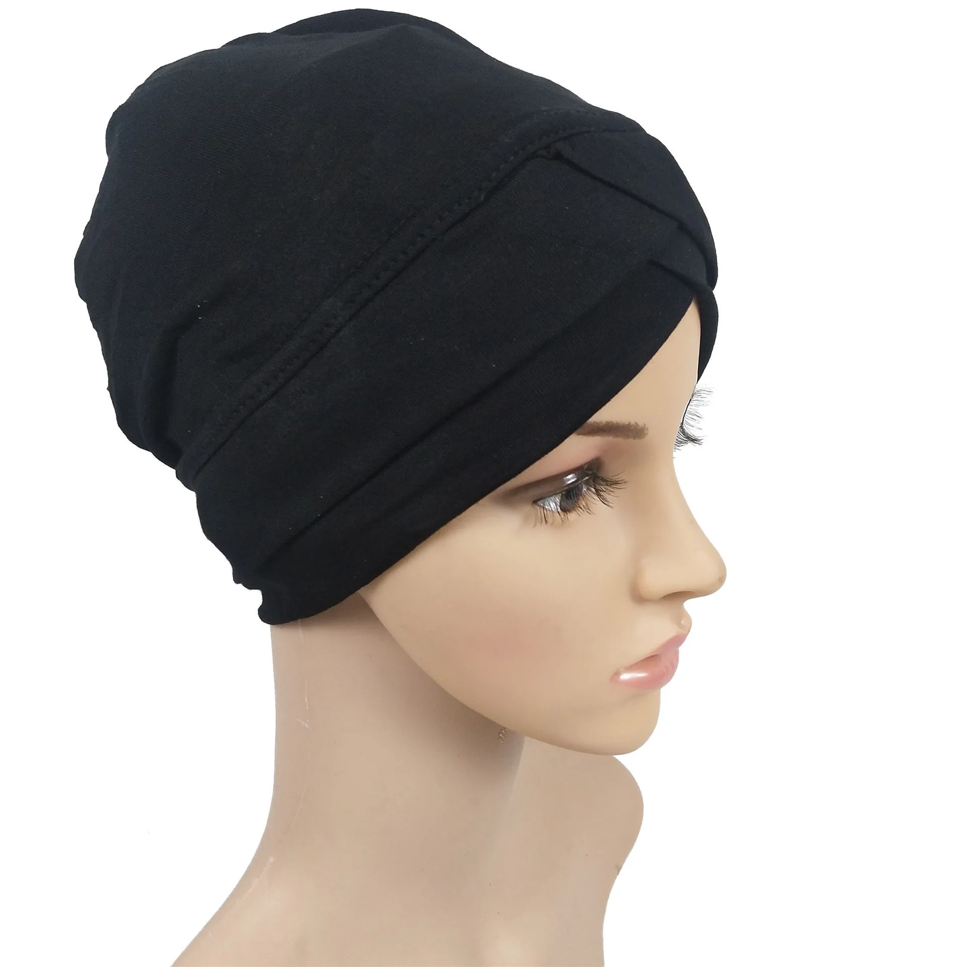 

Women Cotton Inner Hijab Caps Stretch Turban Hat Muslim Underscarf Islamic Headscarf Bonnet Turban Femme Musulman Turbante