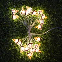 2m20led star flamingos pizza copper wire lights string bouquet cakes decor gifts for girlfriends fairy garland birthday party