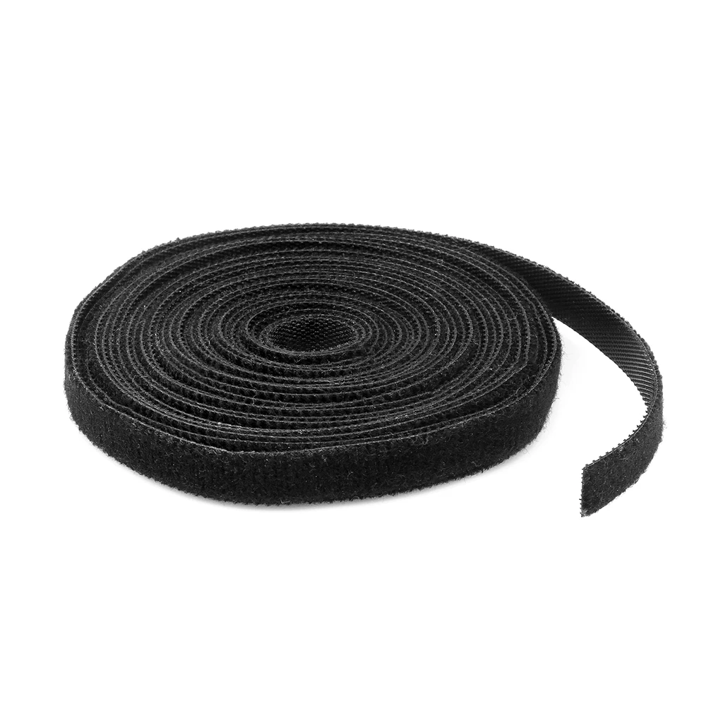 Черный нейлоновый кабельный органайзер на липучке свободная резка сильная