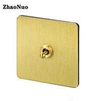 1 4 gang 2 way wall light toggle switch gold brass panel usb wall socket eu electrical outlets free shiping