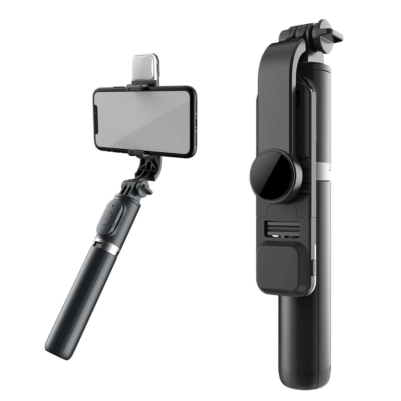 Selfie Stick 3 In 1 Wireless Bluetooth Selfie Stick Foldable Mini Tripod With Fill Light Shutter Remote Control For Ios Android