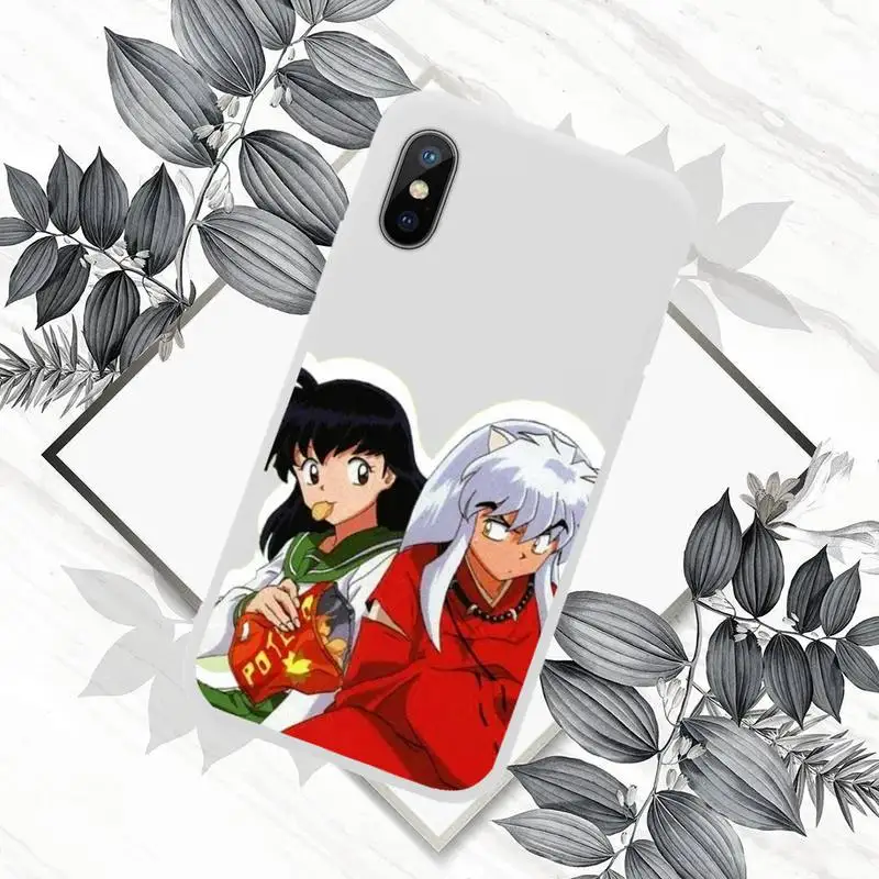 

Anime Inuyasha Higurash Japan Phone Case Candy Color for iPhone 6 7 8 11 12 s mini pro X XS XR MAX Plus