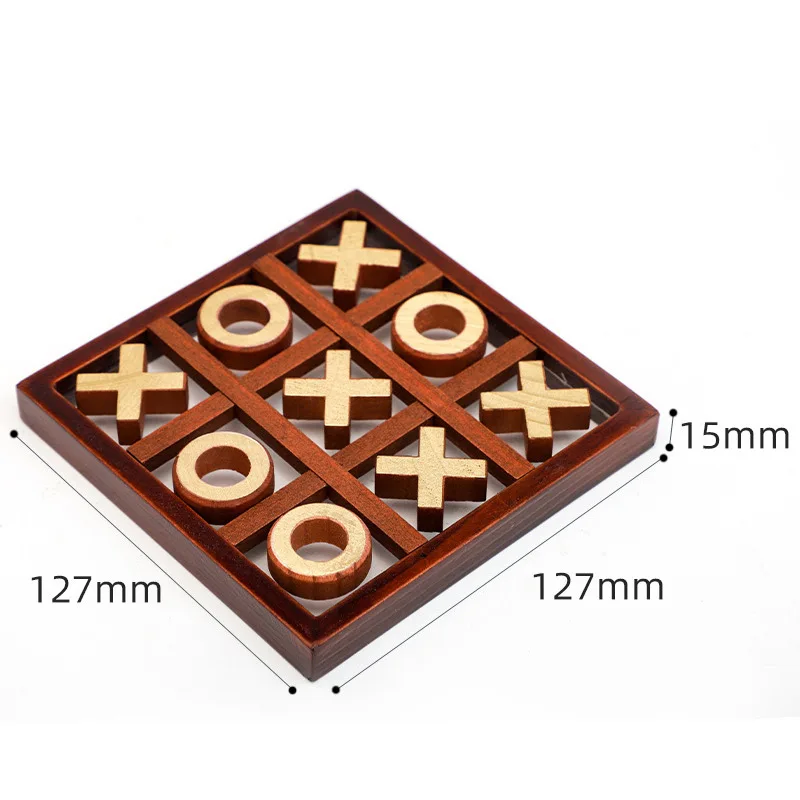 

Wooden Three in a Row Game Jumbo Connect 3 Mini Board Interactive Game Educational Wooden Toys For Children 3 Years old C3144H