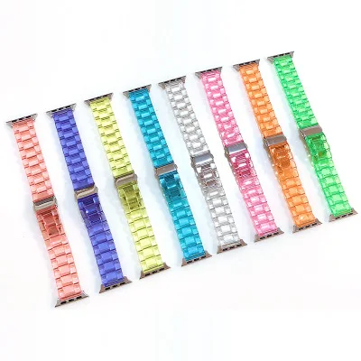 

Resin Strap Transparent for Apple Watch band 40mm 44mm iWatch band 38mm 42mm Belt Bracelet Apple watch series 5 4 3 38 42 44 mm