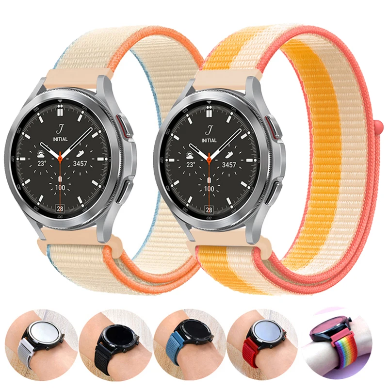 

20mm/22mm Nylon band For Samsung Galaxy Watch 4/Classic/3 45mm/active 2/Gear S3 Bracelet watchband Huawei watch GT 2 pro strap