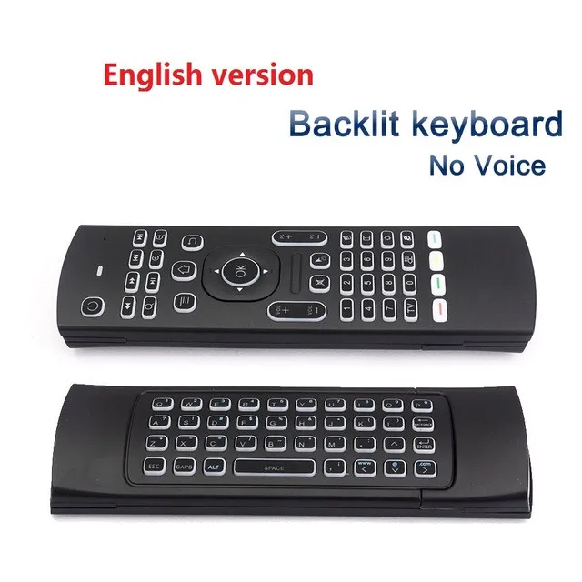 EN Backlit No Voice MX3 MX3L с подсветкой 2,4G беспроводной голосовой пульт дистанционного управления ИК-клавиатура подсветка MX3 Air mouse для Android tv box X96 Mini H96 Max A95X - Цвет: EN Backlit No Voice