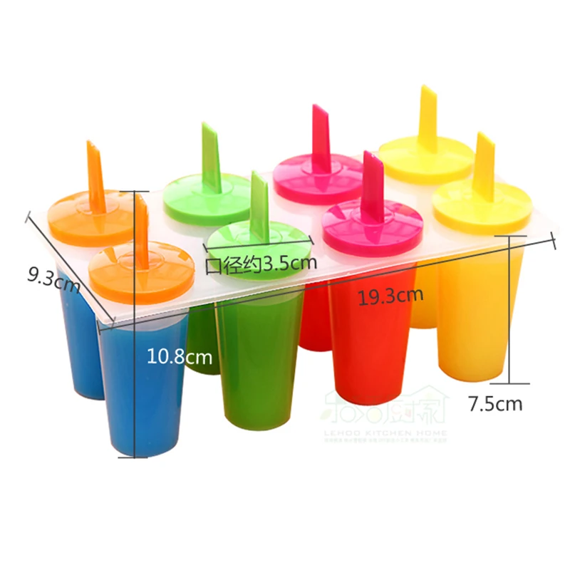 Форма для фруктового льда форма 8 ячеек многоразовый безопасный материал прочный